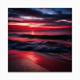 Sunset On The Beach 504 Canvas Print
