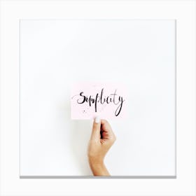 Simplicity Canvas Print