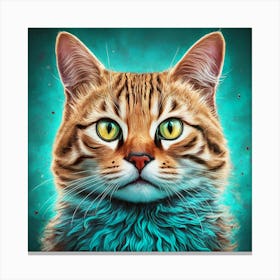 Cat With Green Eyes Canvas Print