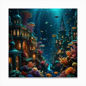 Underwater City Canvas Print