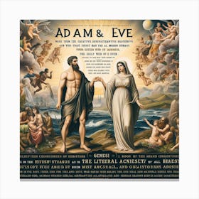 Adam And Eve 5 Canvas Print