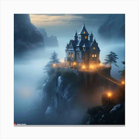 Castle In The Fog 1 Canvas Print