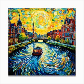 Amsterdam Sunset Canvas Print