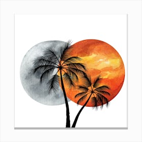 SunMoon Wall Art Canvas Print