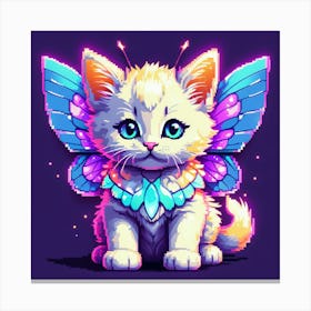 Pixel Cat Canvas Print