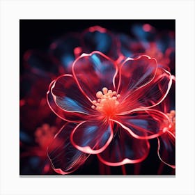 Neon Flower Canvas Print