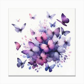 Purple Butterflies Canvas Print