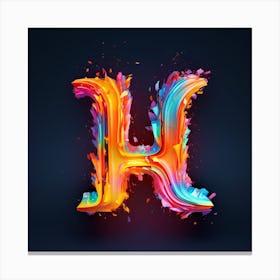 Letter H Canvas Print