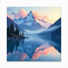 Sunrise In The Mountains Canvas Print