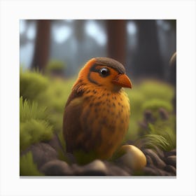 Bird In The Forest Canvas Print