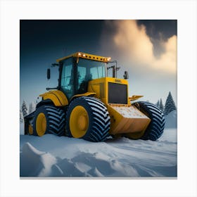 Buldozer Snow (18) Canvas Print