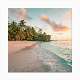 Sunset On The Beach 1 Canvas Print