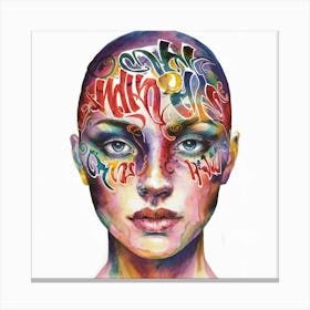 Woman'S Head Canvas Print