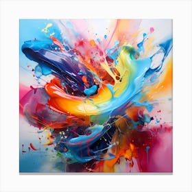 Chromatic Reverie: Abstract Art Mélange Canvas Print