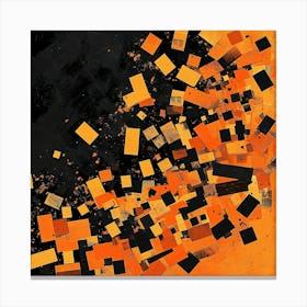 Orange Squares Canvas Print