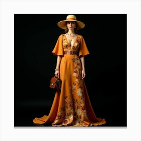 Woman In An Orange Dress 3 Toile