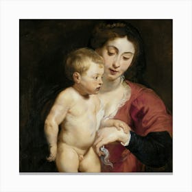 Virgin And Child 3 Canvas Print