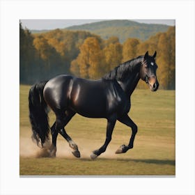 Beautiful Horse Galloping Canvas Print