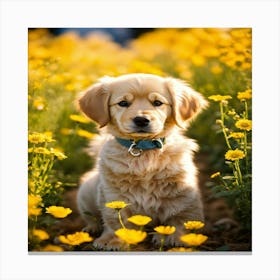 Golden Retriever Puppy 2 Canvas Print