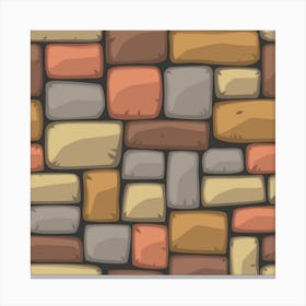 Colorful Brick Wall Texture Canvas Print