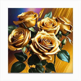 Golden Roses Canvas Print