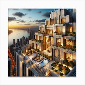 Dubai Skyline 2 Canvas Print