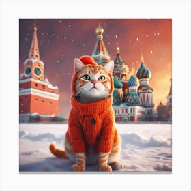 Cute Cat Takes A Selfie Canvas Print