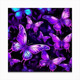 Purple Butterflies Canvas Print