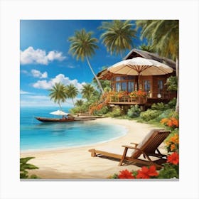 Beach House 4 Canvas Print