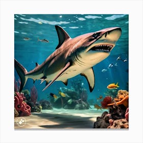 Sharks In The Ocean Canvas Print