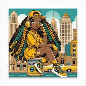 Detroit Girl 9 Canvas Print