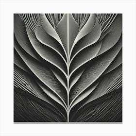 Organic Monochromatic Flora Canvas Print