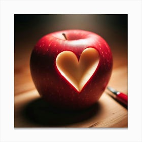 Heart Shaped Apple 2 Canvas Print