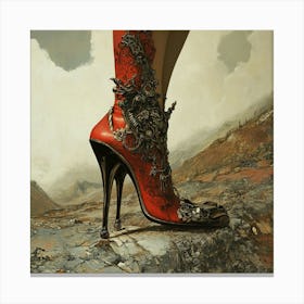 'The Red Boots' Canvas Print