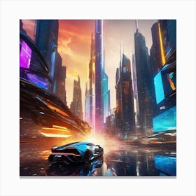 Futuristic City 166 Canvas Print