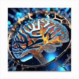 Brain - 3d Illustration 2 Canvas Print