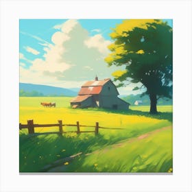 Farm In The Countryside 33 Canvas Print