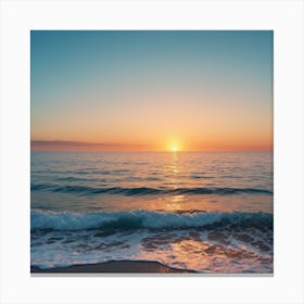 Sunset On The Beach Canvas Print