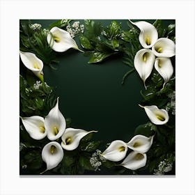 White Calla Lily Frame 1 Canvas Print