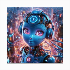 Robot Girl 4 Canvas Print