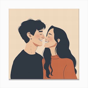 Oneeline42 Minimalist Illustration Of A Couple Looking At Eac 87ecf5c6 6761 449c Bb2e 90447a92bc7b 3 ١٠٤٩٢٥ Canvas Print