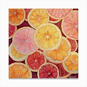 Oranges And Grapefruits Canvas Print