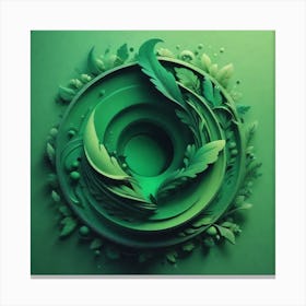 Circle Of Leaves Canvas Print