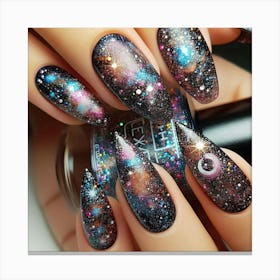 Galaxy Nails 1 Canvas Print