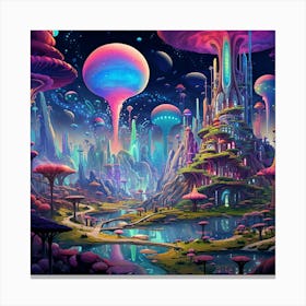 Psychedelic City 2 Canvas Print