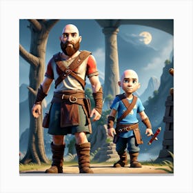 Two Bearded Men Canvas Print