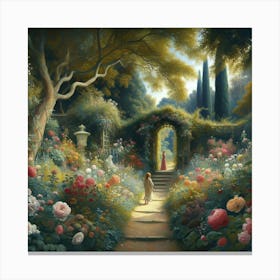 Garden Of Roses Canvas Print