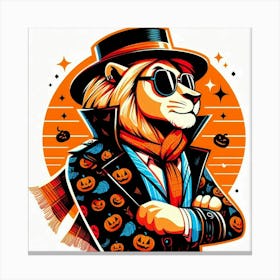 Halloween Lion Canvas Print