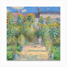 Sunflowers In The Garden Canvas Print