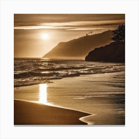 Sunset On The Beach 781 Canvas Print